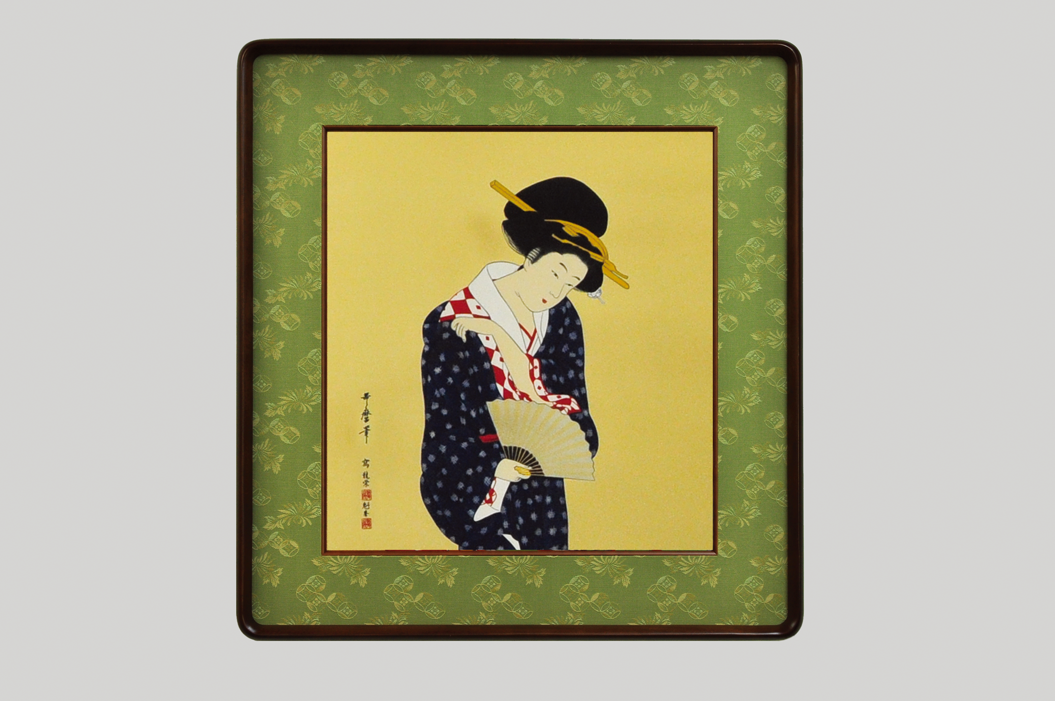 歌麿 更衣美人図